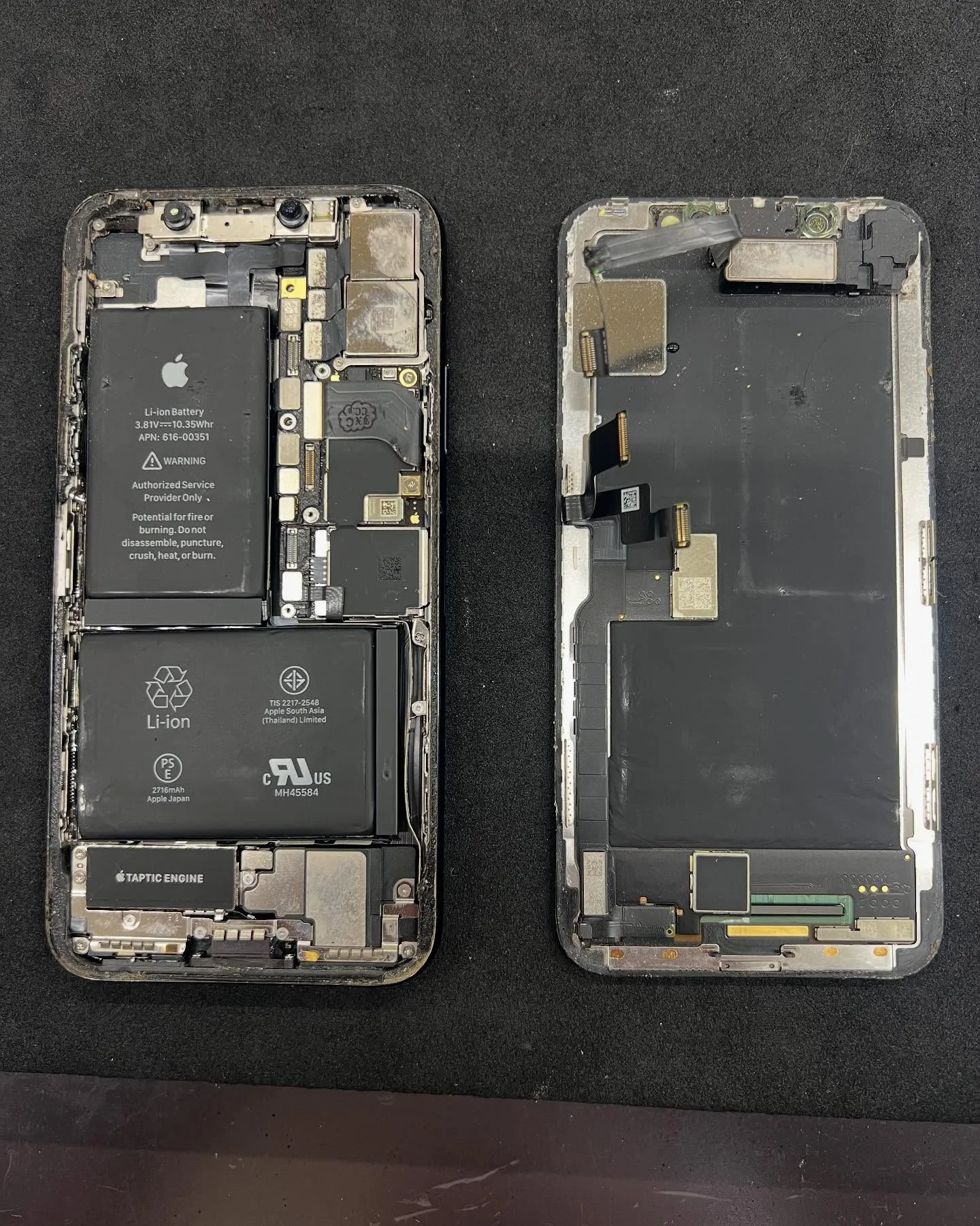iPhoneXの充電コネクター修理