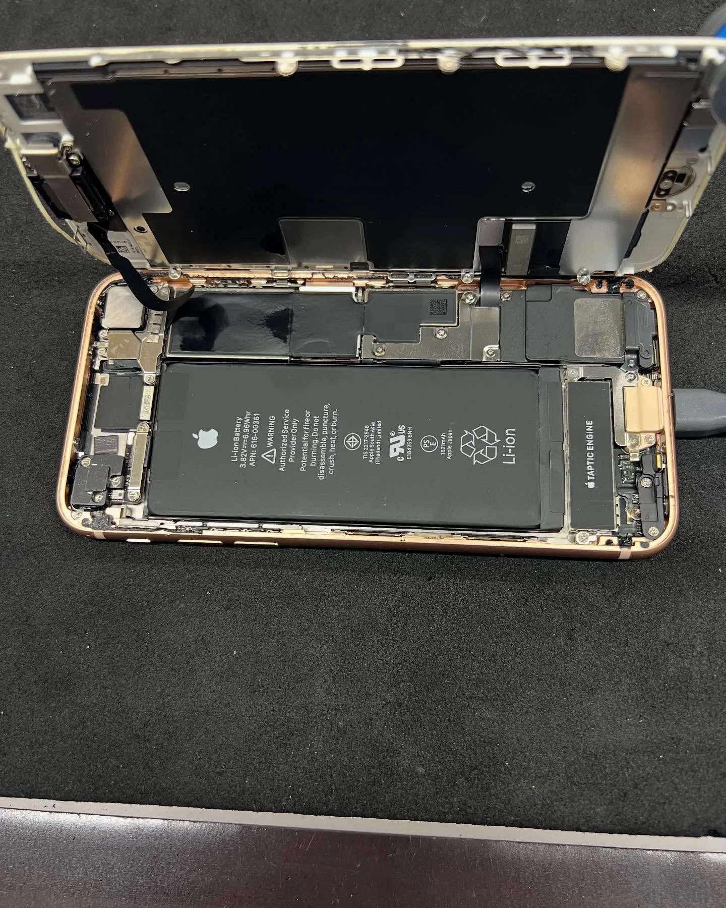 iPhone8の画面修理と背面パネル交換