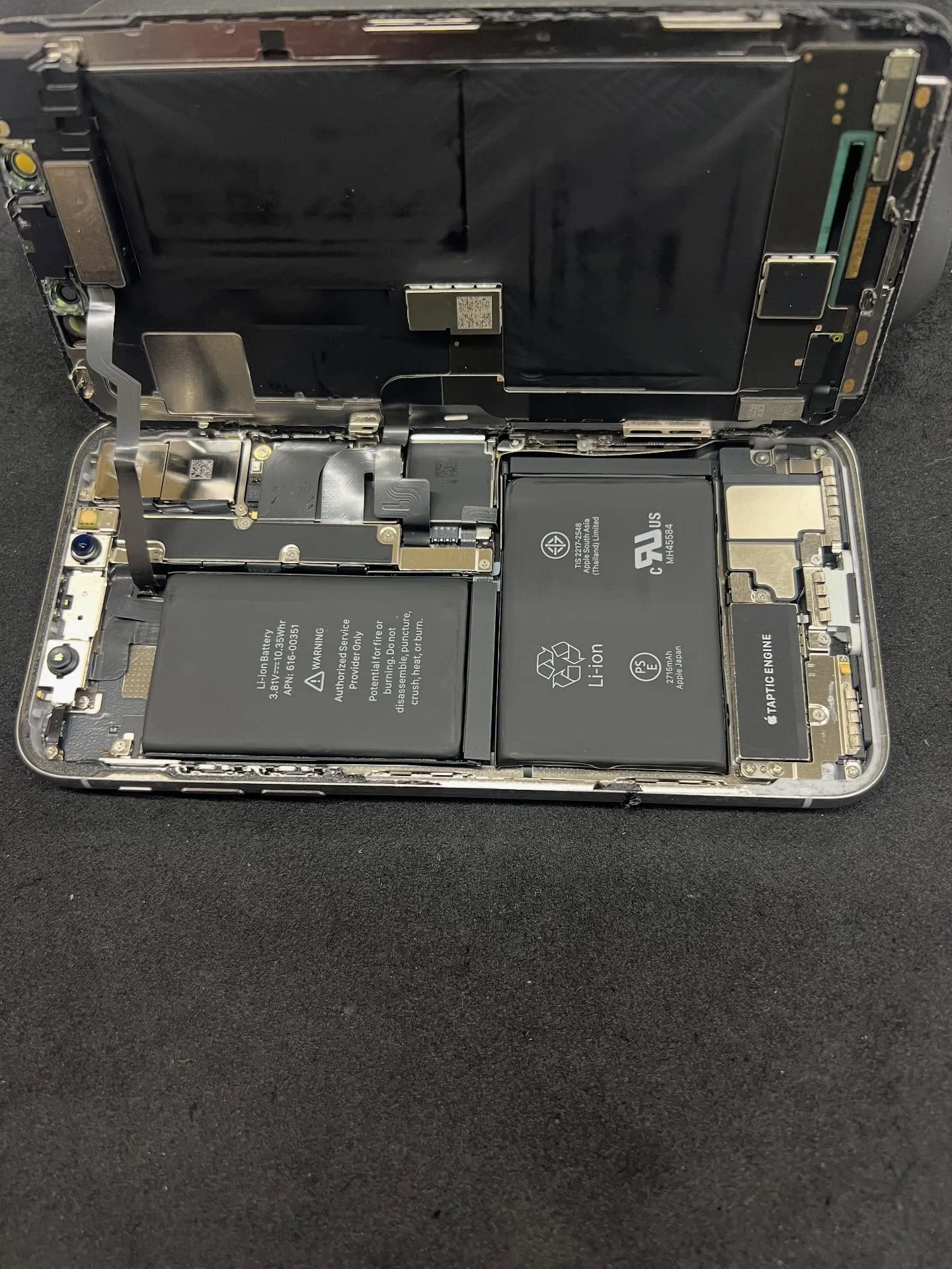 iPhoneXのバッテリー交換