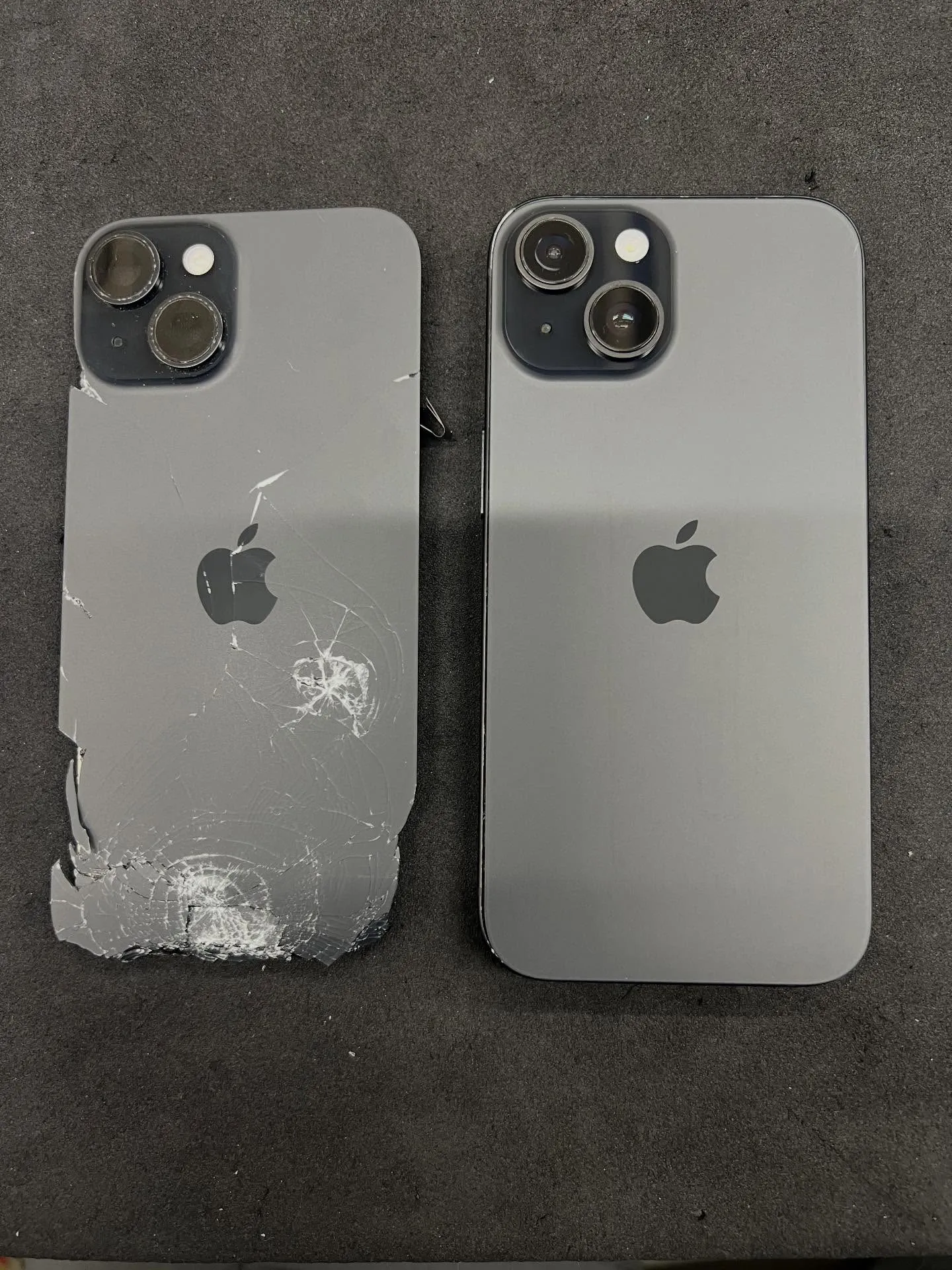 iPhone15の背面パネル修理