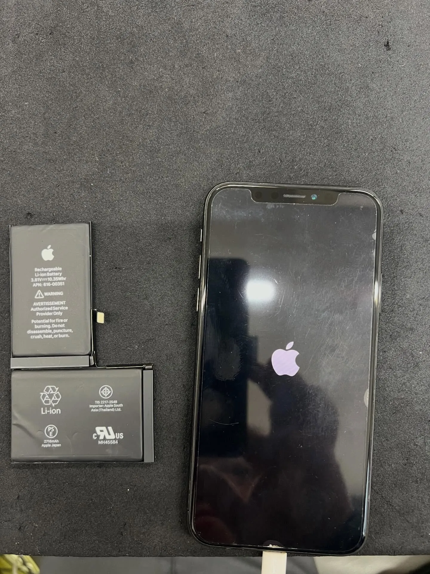 iPhoneXのバッテリー交換