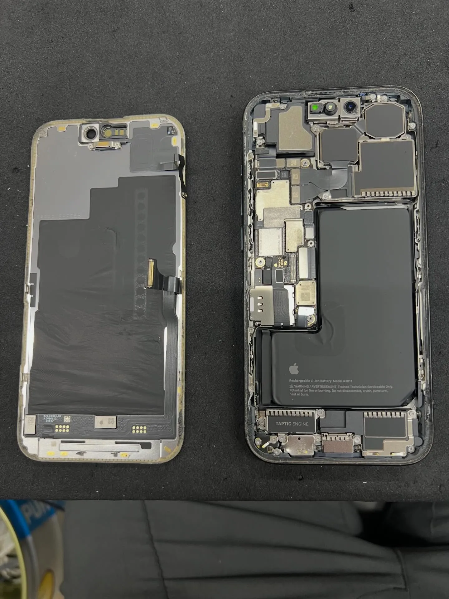 iPhone 15proのバッテリー交換と画面修理