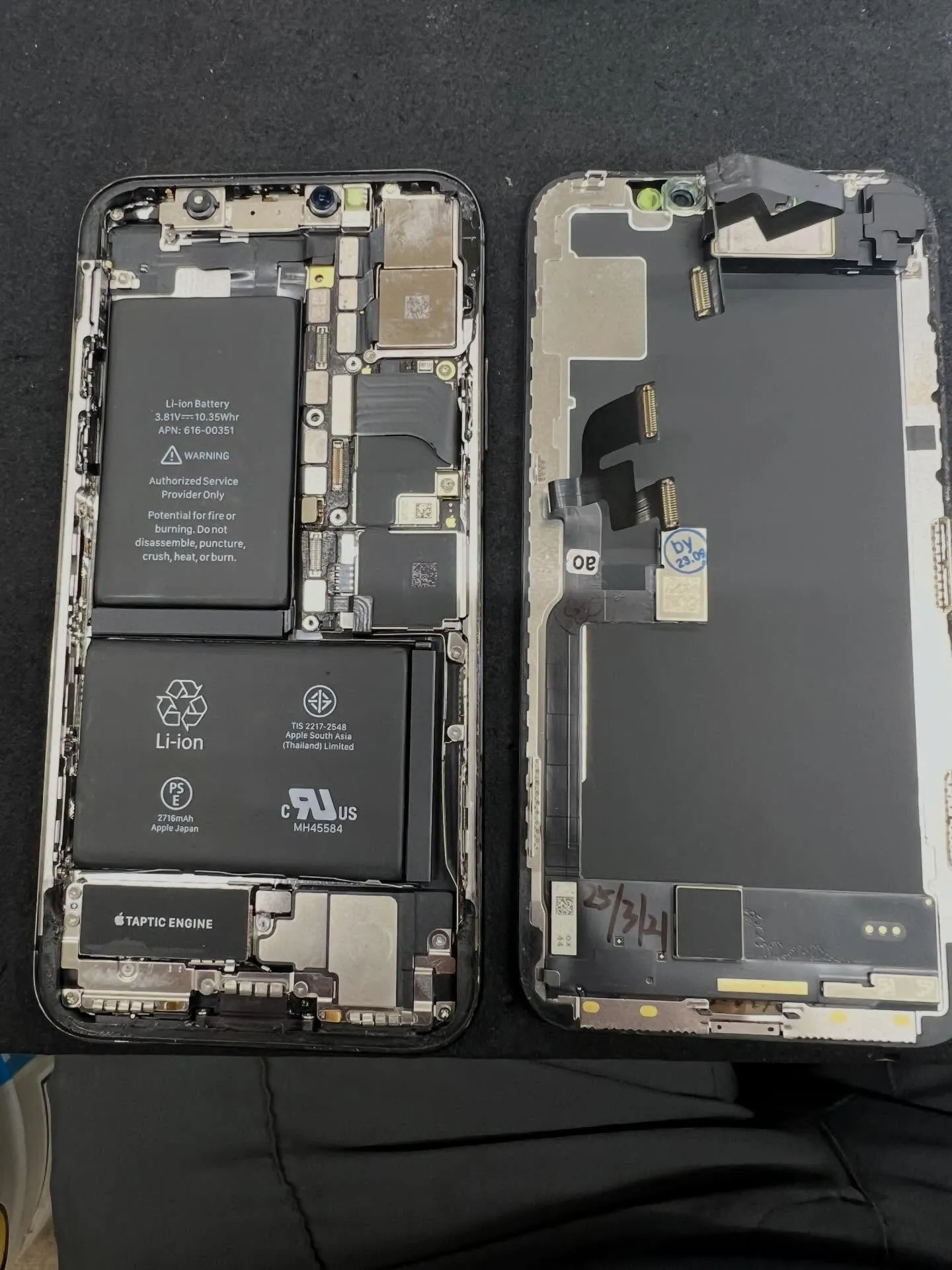 iPhoneXの充電口の修理